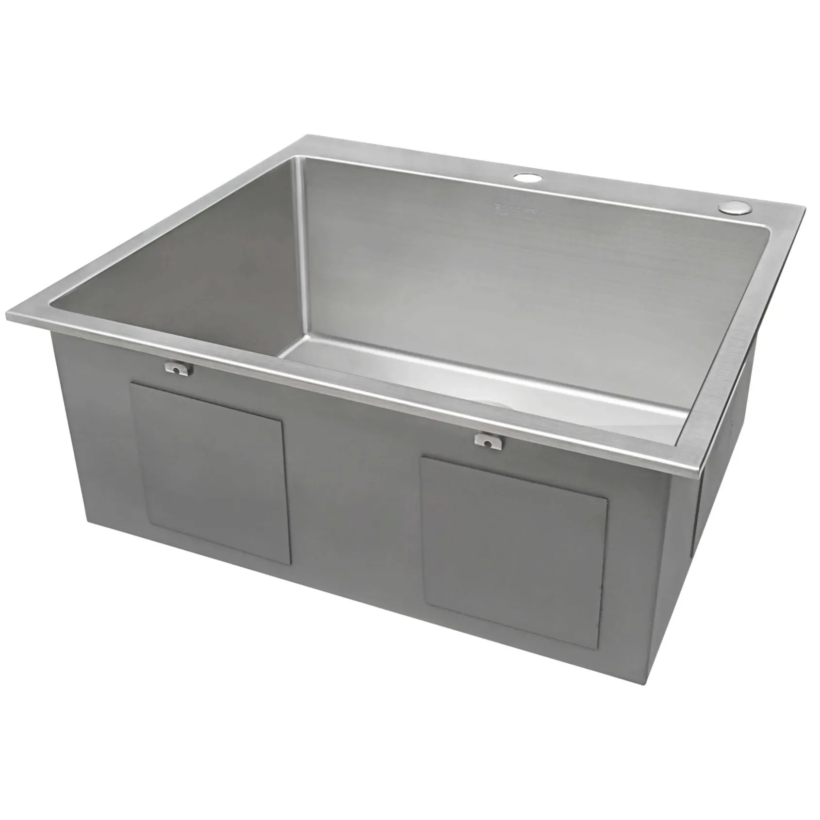 Ruvati Tirana Pro 24 x 20 inch Drop-in 16 Gauge Stainless Steel Rounded Corners Topmount Kitchen Sink Single Bowl, 16, RVH8014