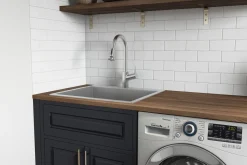 Ruvati Topmount Laundry 22" x 22" x 12" Deep Utility Sink 16 Gauge Stainless Steel, RVU6022