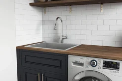 Ruvati Topmount Laundry Utility Sink 25" x 22" x 12" Deep 16 Gauge Stainless Steel, RVU6010