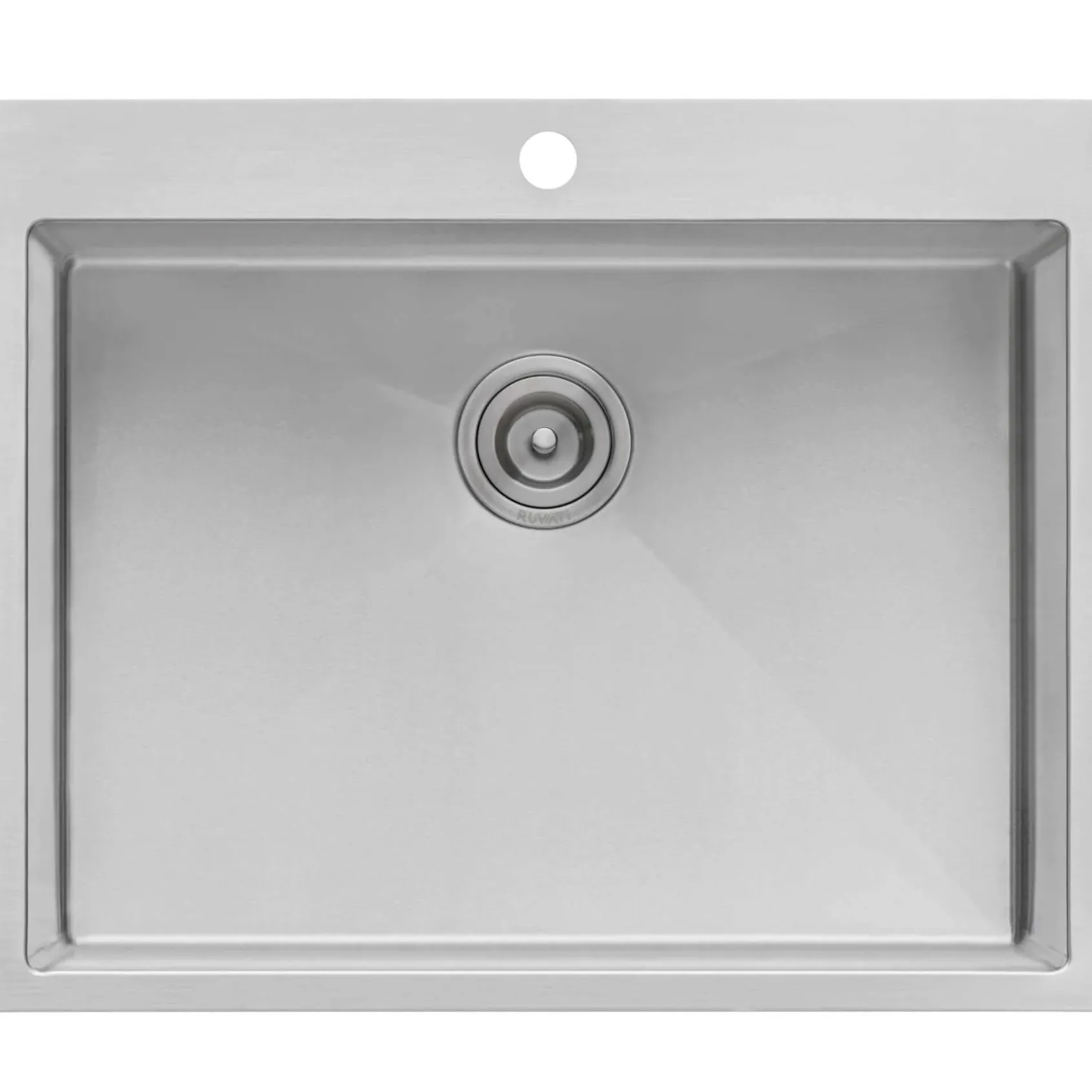 Ruvati Topmount Laundry Utility Sink 27 x 22 x 12 inch Rounded Corners Deep 16 Gauge Stainless Steel, RVU6027