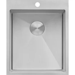 Ruvati Topmount Laundry Utility Sink 18 x 22 x 12 inch Rounded Corners Deep 16 Gauge Stainless Steel, RVU6018