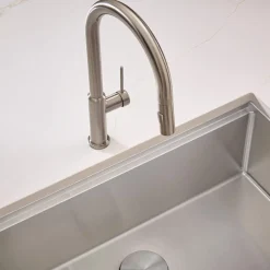 Ruvati Vestia Pull Down Kitchen Faucet, Stainless Steel, Single Lever, RVF1237BN