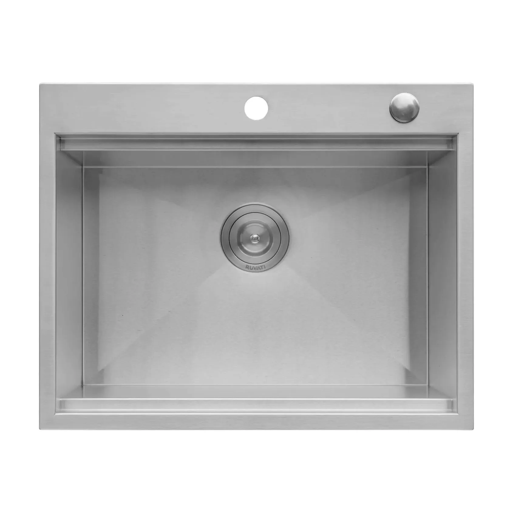 Ruvati Vino 27 x 20 inch RV Workstation Drop-in Topmount Bar Prep Kitchen Sink 16 Gauge Stainless Steel, 16, RVH8207