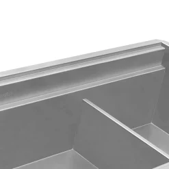 Ruvati Dual-Tier 45-inch Double Bowl Workstation Two-Tiered Ledge Kitchen Sink Undermount 16 Gauge Stainless Steel, RVH8253