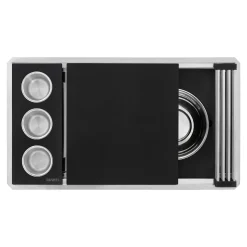Ruvati Dual-Tier Nova 33" Undermount Stainless Steel Workstation Kitchen Sink, 16 Gauge, RVH8224