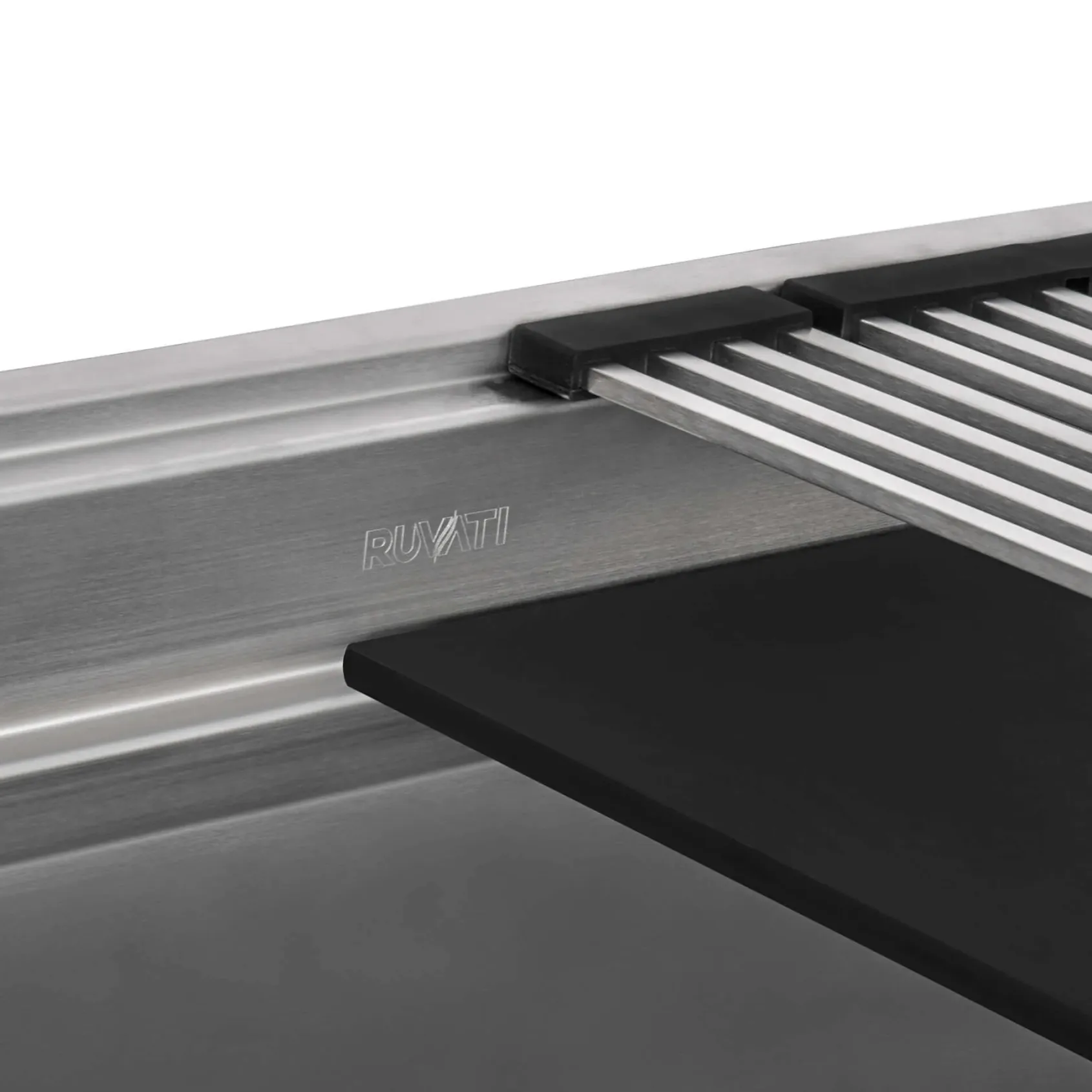 Ruvati Dual-Tier Nova 45" Undermount Stainless Steel Workstation Kitchen Sink, 16 Gauge, RVH8335