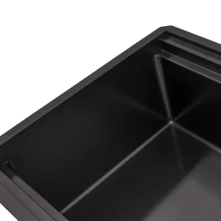Ruvati Dual-Tier Pro 45-inch Gunmetal Black Stainless Steel Workstation Two-Tiered Ledge Undermount Kitchen Sink, 16, RVH6333BL