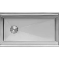 Ruvati Dual-Tier Pro 33-inch Workstation Two-Tiered Double Ledge Kitchen Sink Undermount 16 Gauge Stainless Steel, 16, RVH6222ST