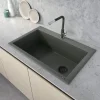Ruvati epiGranite 33" Drop-in Topmount Granite Composite Kitchen Sink, Juniper Green, RVG1033RN