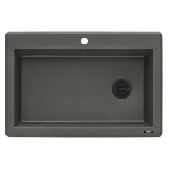 Ruvati epiGranite 33" Drop-in Topmount Granite Composite Kitchen Sink, Juniper Green, RVG1033RN