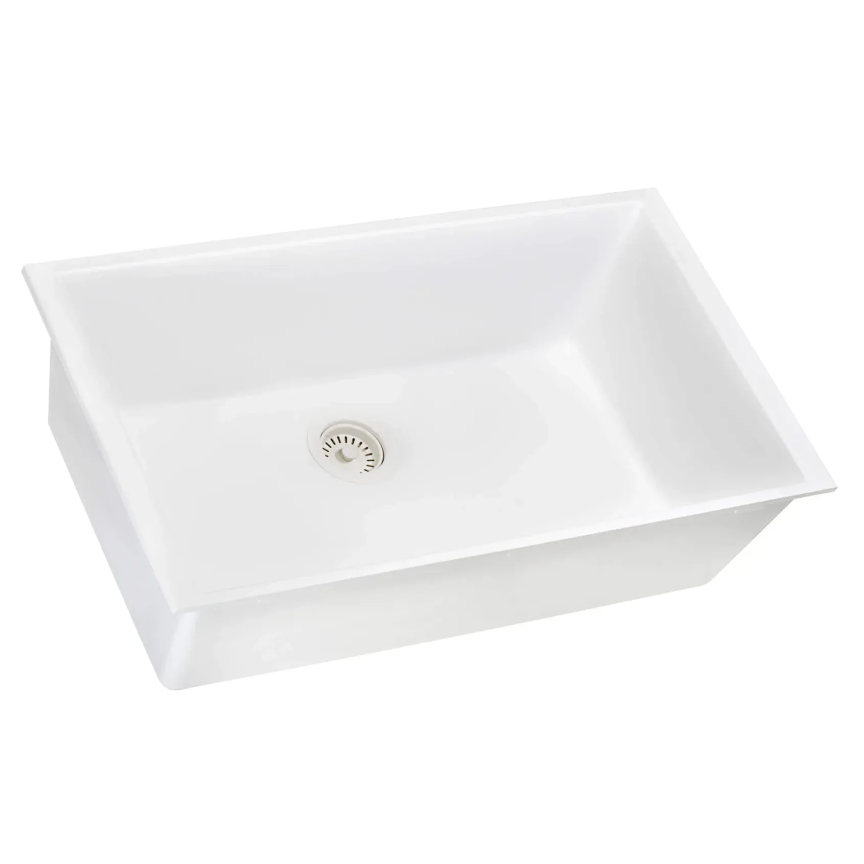 Ruvati epiGranite 33" Undermount Granite Composite Kitchen Sink, Arctic White, RVG2080WH