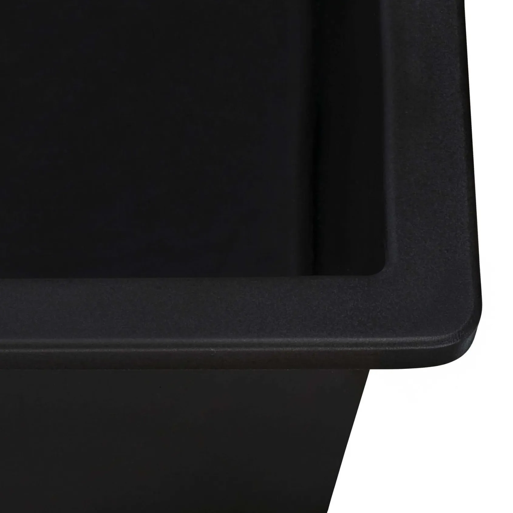 Ruvati epiGranite 33" Undermount Granite Composite Workstation Kitchen Sink, Midnight Black, RVG2083BK