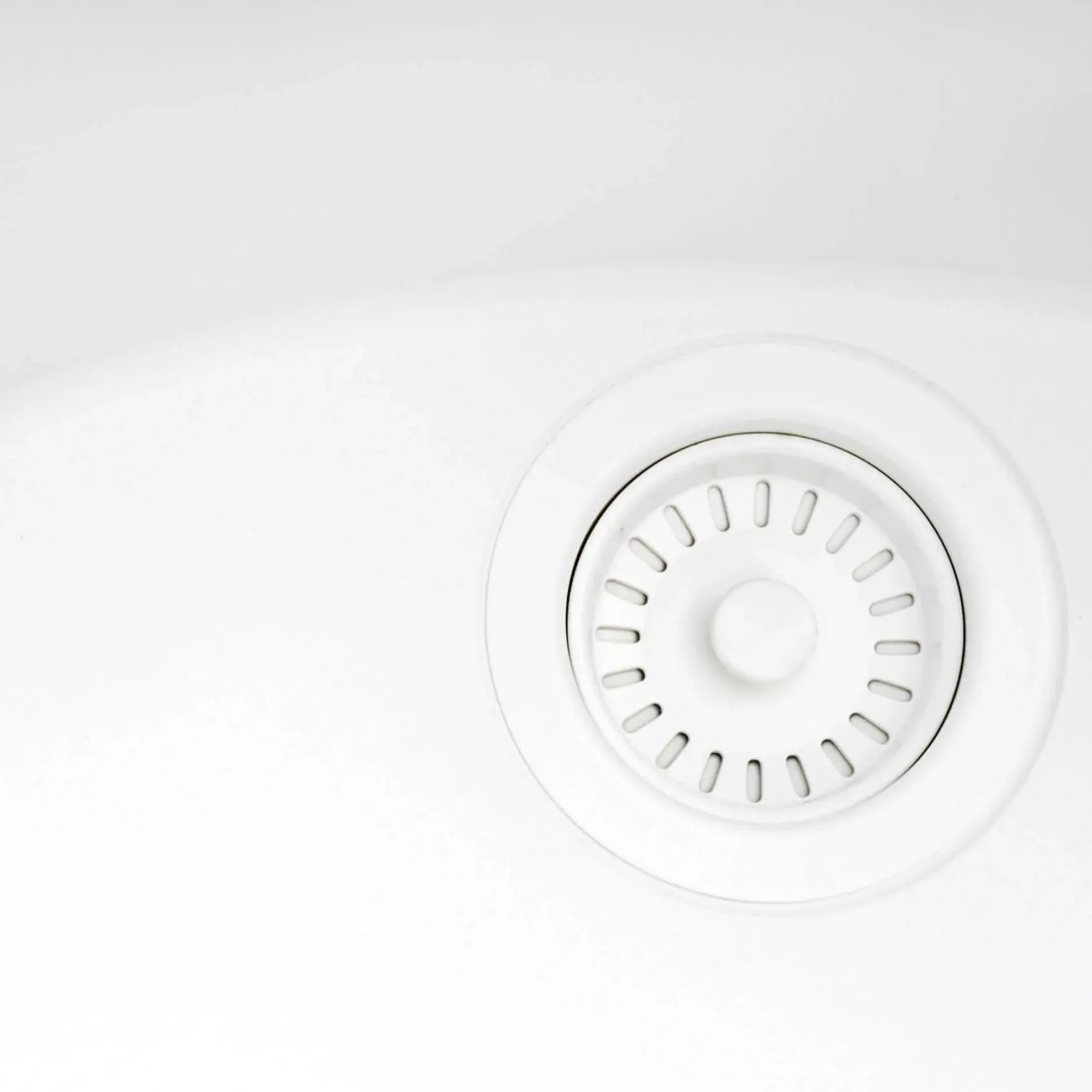 Ruvati epiGranite 23 x 17 inch Granite Composite Undermount Single Bowl Kitchen Sink, Arctic White, RVG2023WH