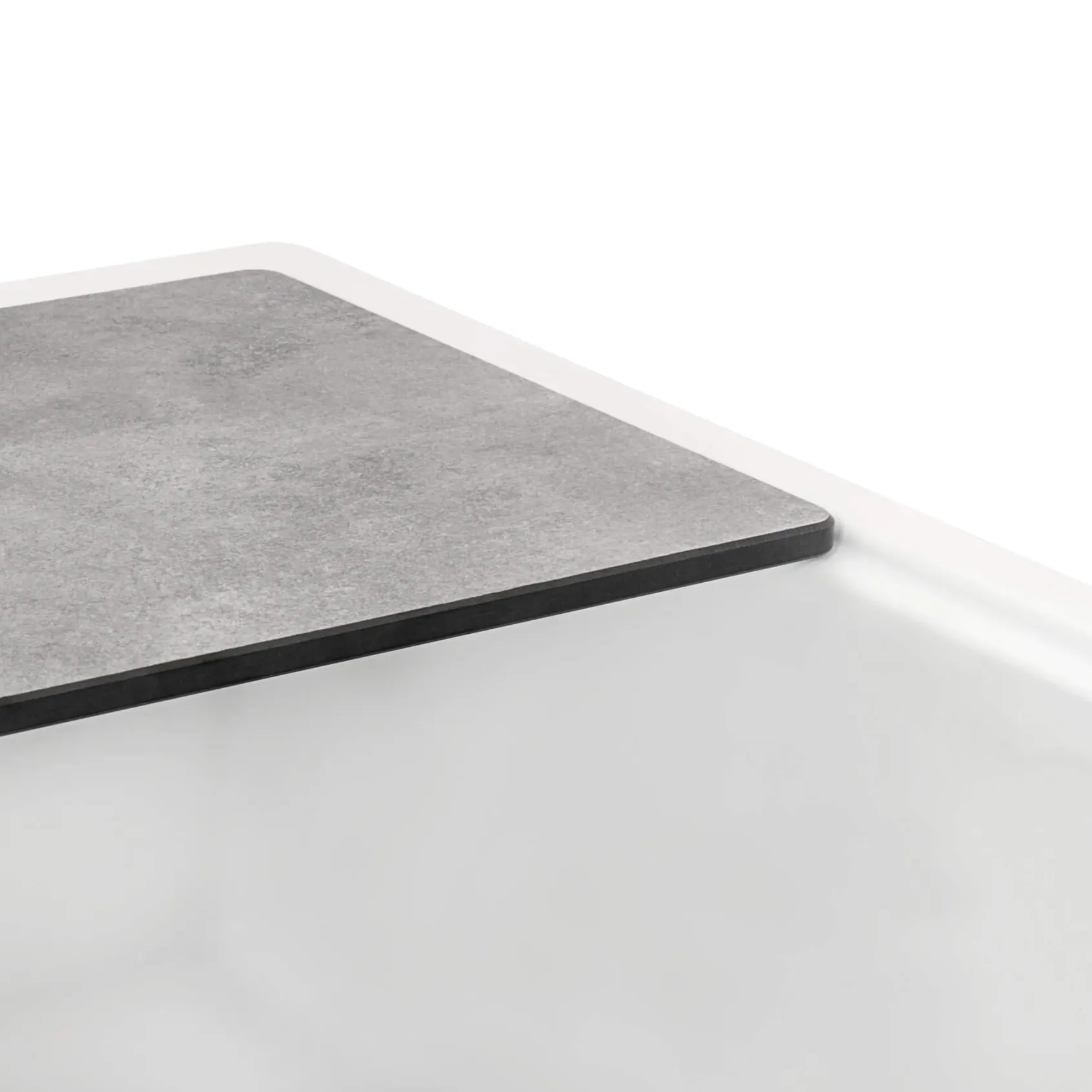 Ruvati epiStage 33" Drop-in Topmount Granite Composite Workstation Kitchen Sink, Arctic White, RVG1302WH
