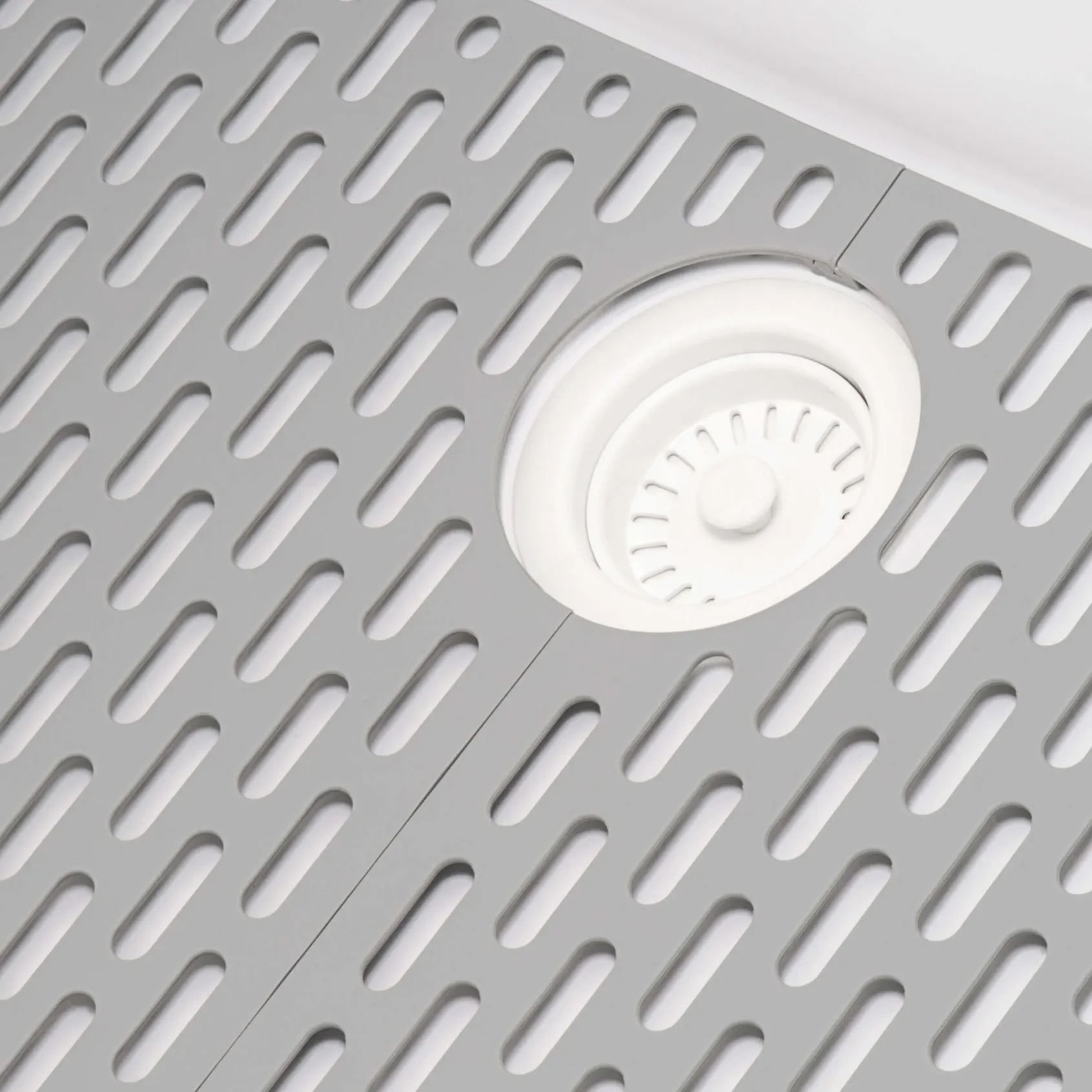 Ruvati epiStage 33" Drop-in Topmount Granite Composite Workstation Kitchen Sink, Arctic White, RVG1302WH