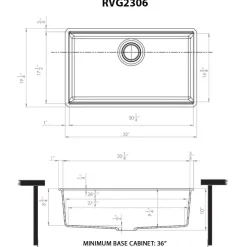 Ruvati epiStage 33-inch Granite Composite Undermount Workstation Kitchen Sink Espresso, RVG2306ES
