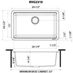 Ruvati epiStage 30-inch Granite Composite Workstation White Dual Mount Kitchen Sink, RVG2310WH