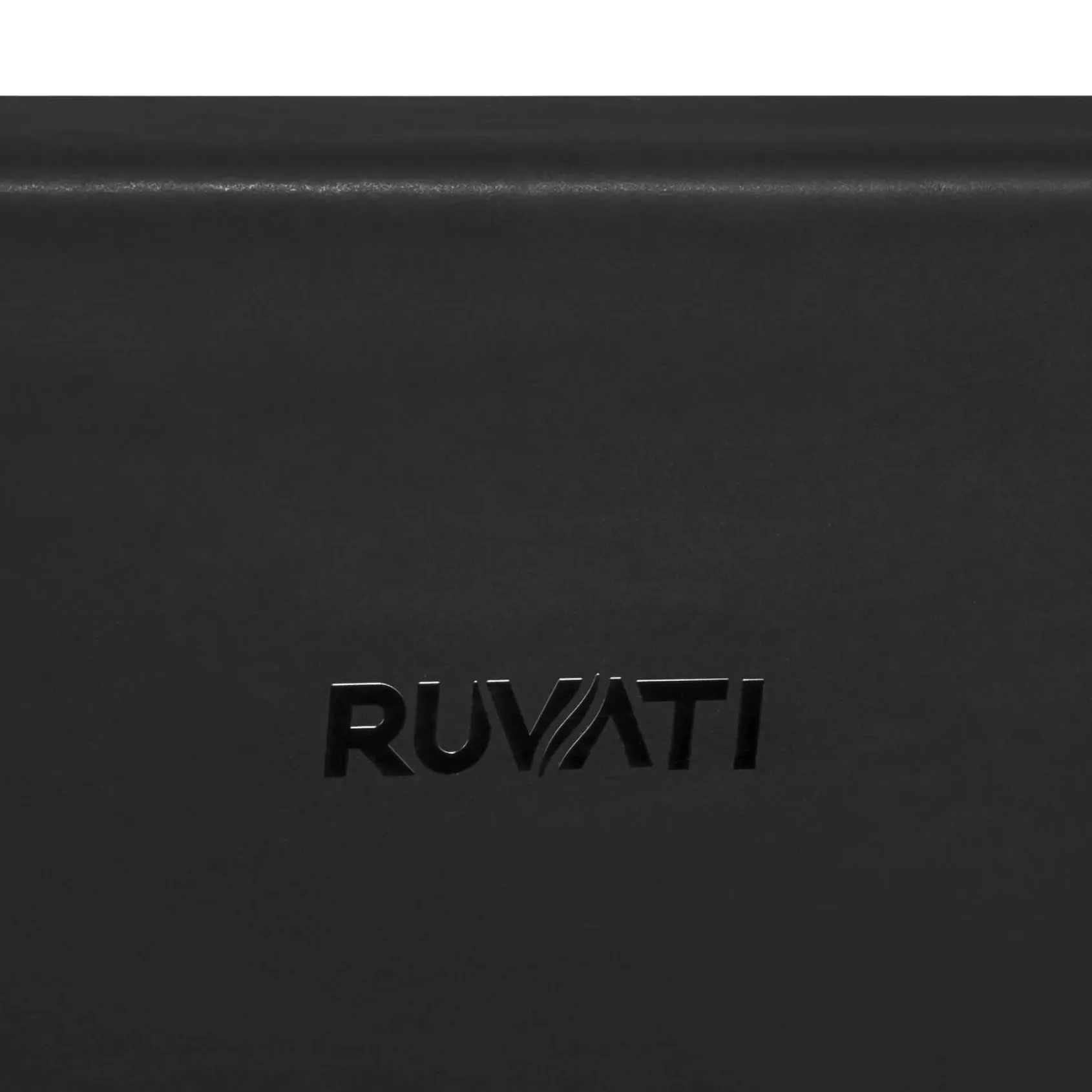 Ruvati Fiamma 30" Fireclay Offset Drain Farmhouse Sink, Matte Black, RVL4018MBK