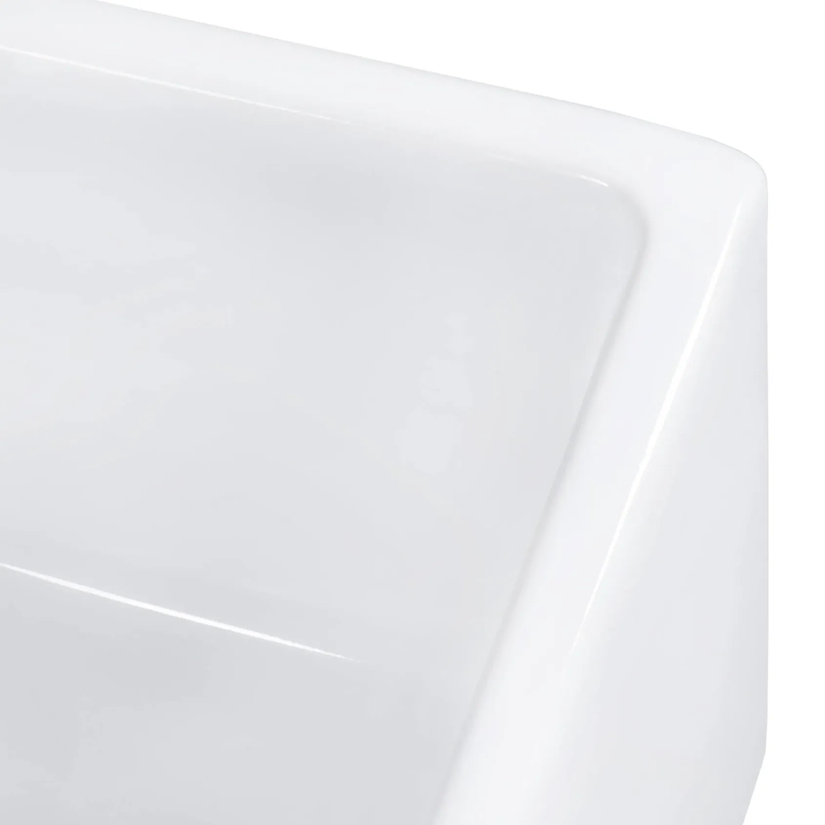 Ruvati Fiamma 30" Fireclay Offset Drain Farmhouse Sink, White, Right Drain, RVL2018WR