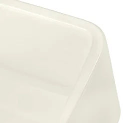 Ruvati Fiamma 33 inch Fireclay Biscuit Farmhouse Kitchen Sink Bow Front Curved Apron Single Bowl, RVL2398BS