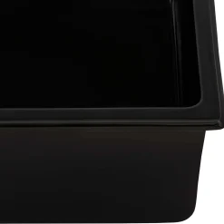 Ruvati Fiamma 27-inch Fireclay Undermount / Drop-in Topmount Kitchen Sink Single Bowl, Black, RVL2707BK