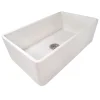 Ruvati Fiamma 33" Reversible Fireclay Apron-front Farmhouse Sink, Crackled White, RVL2300CR