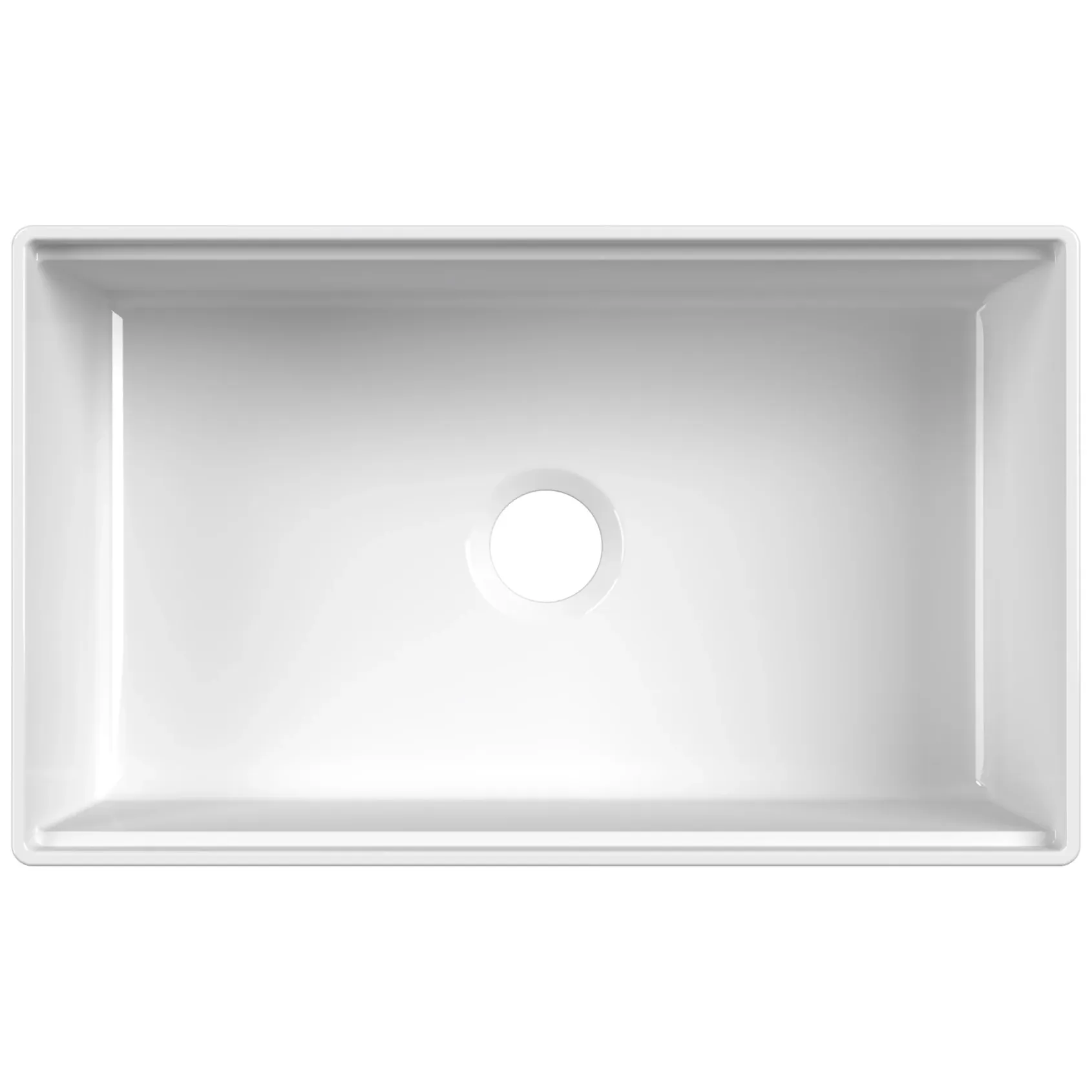 Ruvati Fiore 30" Fireclay Workstation Farmhouse Sink, White, RVL2182WH