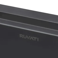 Ruvati Giana 30-inch Gunmetal Black Stainless Steel Workstation Undermount Kitchen Sink Single Bowl, 16, RVH6530BL