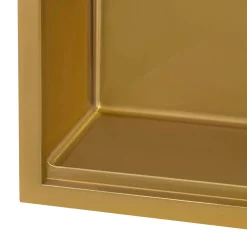 Ruvati Giana 30-inch Polished Brass Matte Gold Workstation Undermount Kitchen Sink Single Bowl, Stainless Steel, 16, Matte Gold Satin Brass, RVH6530GG