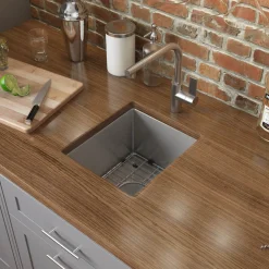 Ruvati Gravena 13" Undermount Rectangle Stainless Steel Bar/Prep Sink, 16 Gauge, Round Corners, RVH7013