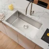 Ruvati Gravena 30" Undermount Stainless Steel Kitchen Sink, 16 Gauge, Rounded Corners, RVH7300