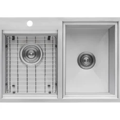 Ruvati Insulated Ice Chest and Outdoor Sink 29 x 20 inch BBQ Workstation Topmount T-316 Stainless Steel, RVQ6290