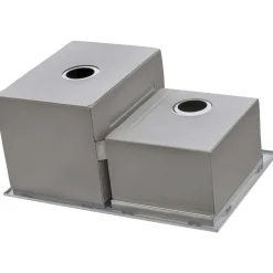Ruvati Insulated Ice Chest and Outdoor Sink 29 x 20 inch BBQ Workstation Topmount T-316 Stainless Steel, RVQ6290