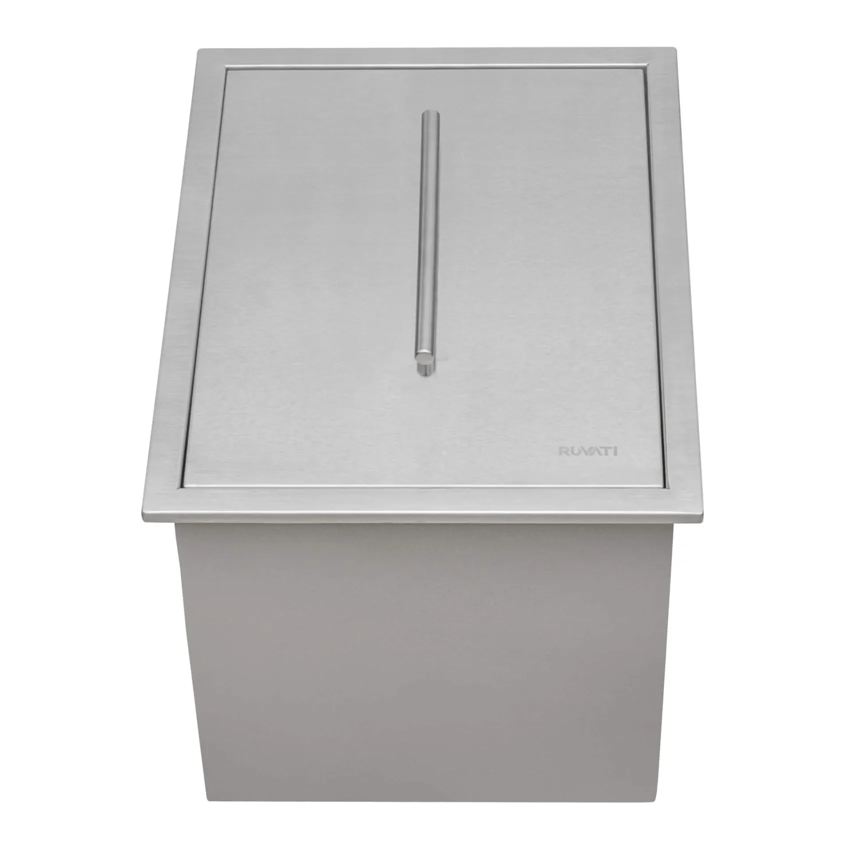 Ruvati Merino Insulated Ice Chest Sink, 15 x 20 inch Outdoor BBQ, Marine Grade T-316 Topmount Stainless Steel, RVQ6215