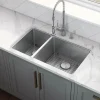 Ruvati Modena 32" Undermount Stainless Steel Kitchen Sink, 30/70 Double Bowl, 16 Gauge, RVM5307