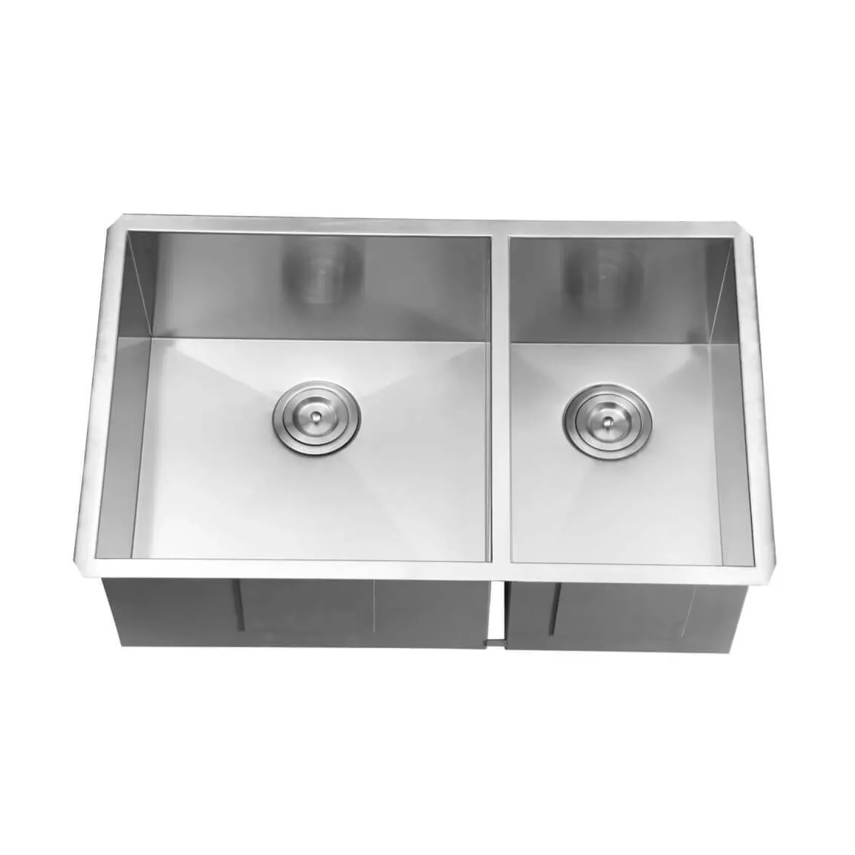 Ruvati Nesta 29" Undermount Stainless Steel Kitchen Sink, 60/40 Double Bowl, 16 Gauge, Zero Radius, RVH7200