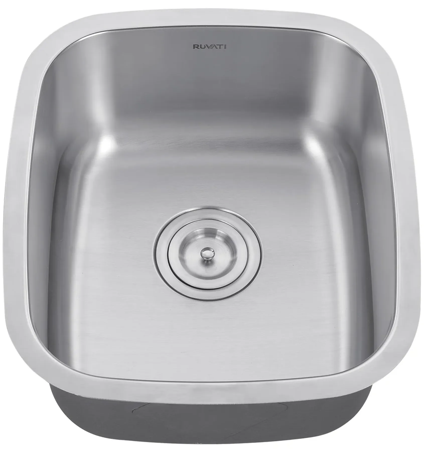 Ruvati Parmi 16" Undermount Rectangle Stainless Steel Bar/Prep Sink, 16 Gauge, RVM4110