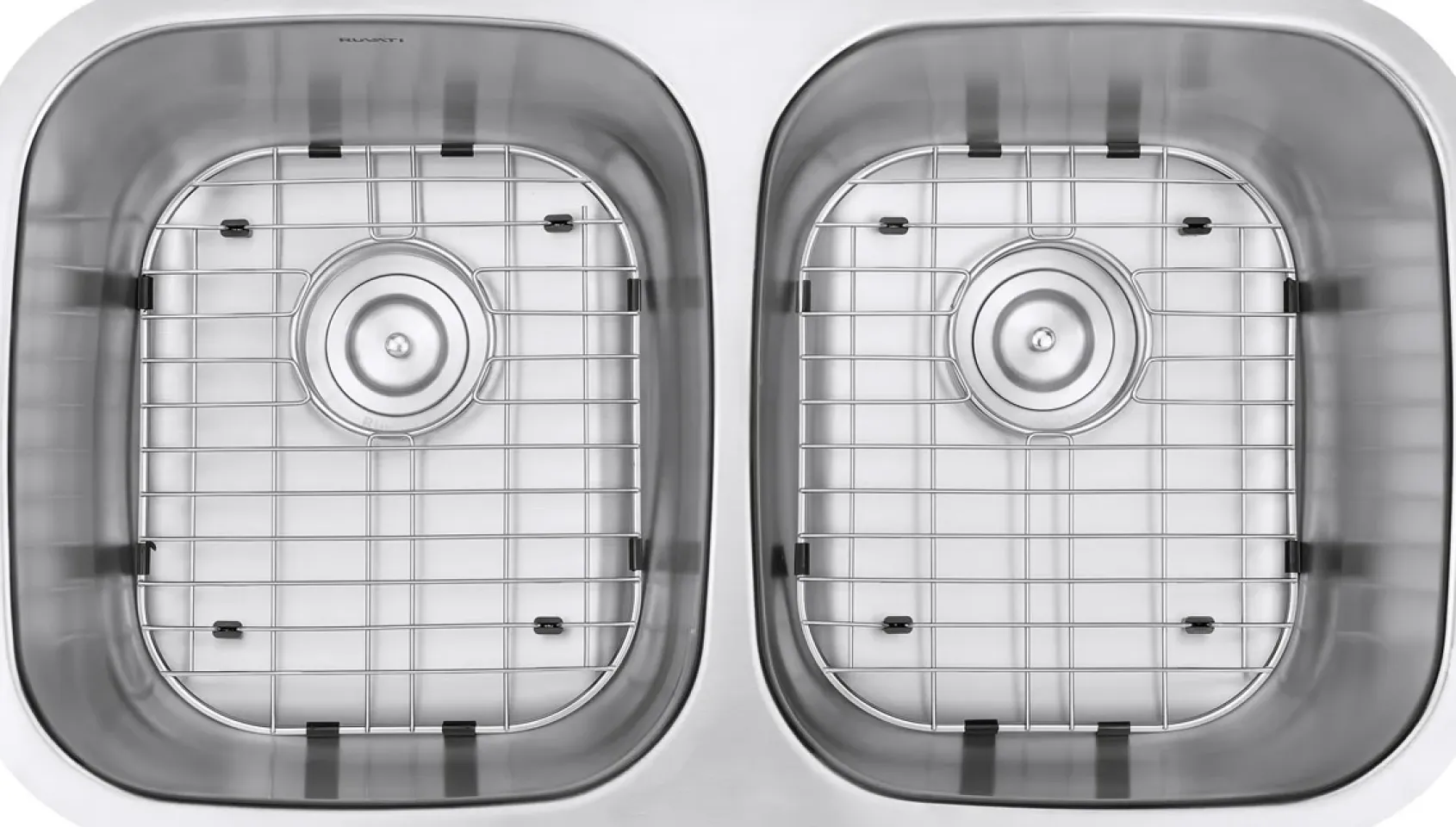 Ruvati Parmi 32" Undermount Stainless Steel Kitchen Sink, 50/50 Double Bowl, 16 Gauge, RVM4300