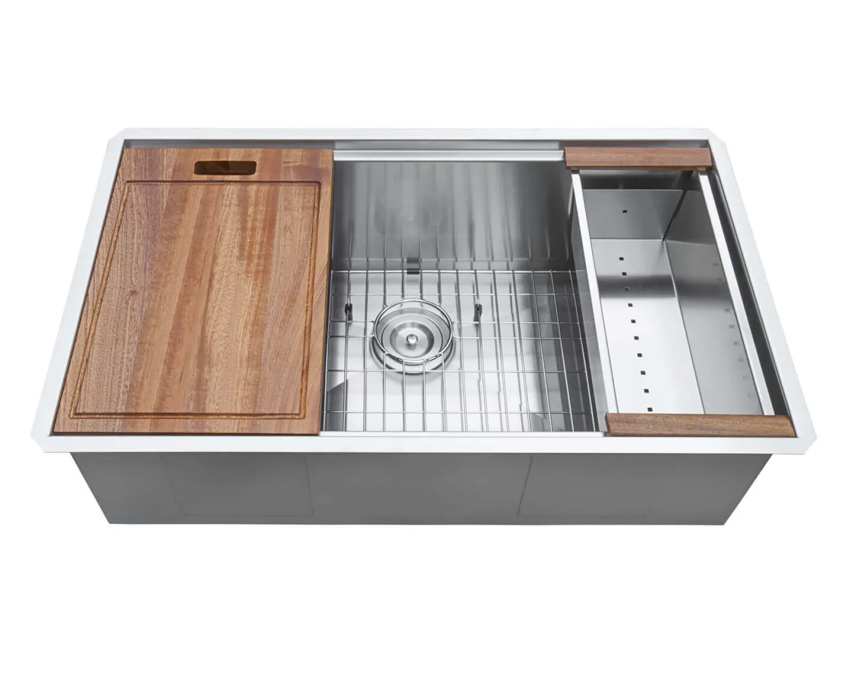 Ruvati Roma 28" Undermount Stainless Steel Workstation Kitchen Sink, 16 Gauge, RVH8309