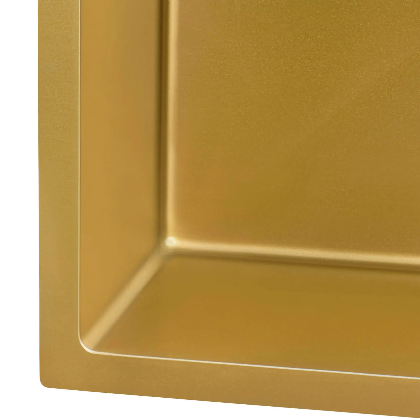 Ruvati Terraza 33" Stainless Steel Apron-front Farmhouse Sink, 60/40 Double Bowl, Brass Tone Matte Gold, 16 Gauge, RVH9742GG