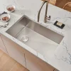 Ruvati Tribeca 30" Slope Bottom Offset Drain Undermount Stainless Steel Kitchen Sink, 16 Gauge, RVH7480