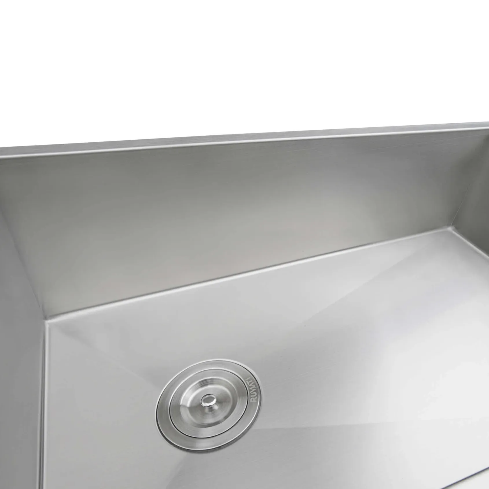 Ruvati Tribeca 30" Slope Bottom Offset Drain Undermount Stainless Steel Kitchen Sink, 16 Gauge, RVH7480