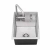 Ruvati Vienna 15" x 20" Stainless Steel RV Sink With Concealed Faucet and Soap DIspenser, 16, RVH8272ST