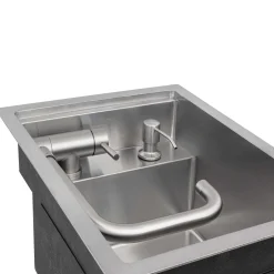 Ruvati Vienna 15" x 20" Stainless Steel RV Sink With Concealed Faucet and Soap DIspenser, 16, RVH8272ST