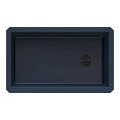 Ruvati 32 x 19 inch epiGranite Undermount Granite Composite Single Bowl Kitchen Sink, Catalina Blue , RVG2033LU