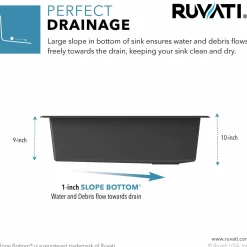Ruvati 32 x 19 inch epiGranite Undermount Granite Composite Single Bowl Kitchen Sink, Carnelian Red, RVG2033RD