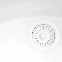 Ruvati 18 x 34 inch Granite Composite Workstation Kitchen Sink epiStage Dual Mount Single Bowl, White, RVG1650WH