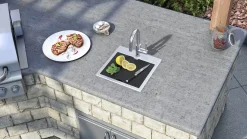 Ruvati 15 x 15 inch Marine Grade T-316 Workstation Topmount RV Boat Outdoor Sink Stainless Steel, RVQ5215