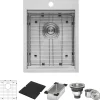 Ruvati 15 x 20 inch Marine Grade T-316 Workstation Topmount RV Boat Outdoor Sink Stainless Steel, RVQ5210