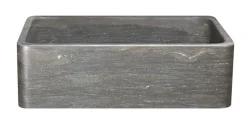 33" Smoke Brown Limestone Farmhouse Kitchen Sink, Single Bowl, Reversible, KF332010SB-NLP-BLN